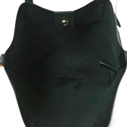 Saint Laurent Calfskin Toy Shopping Tote Forest Green 5 of 9