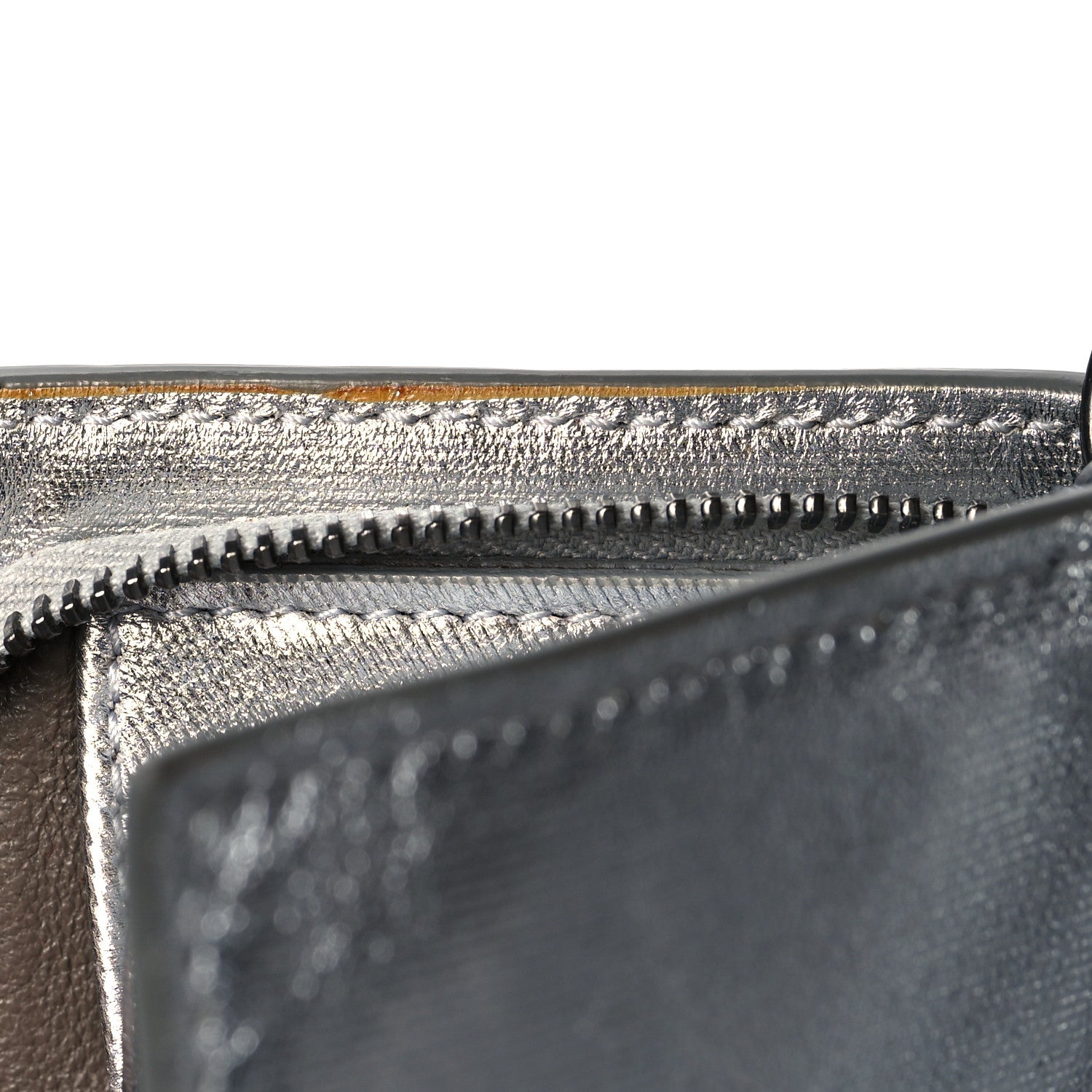 Bottega Veneta Metallic Grosgrain Intrecciato Continental Wallet Silver 9 of 9