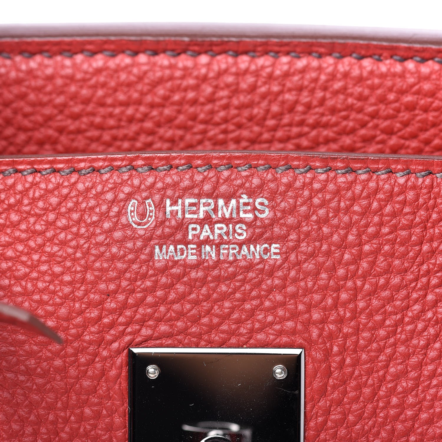 Hermes Togo Bi Color Horseshoe Birkin 35 Rouge Garance Chocolate 22 of 33
