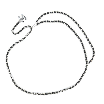 Chanel Lambskin Enamel CC Chain Belt Black Silver 2 of 3