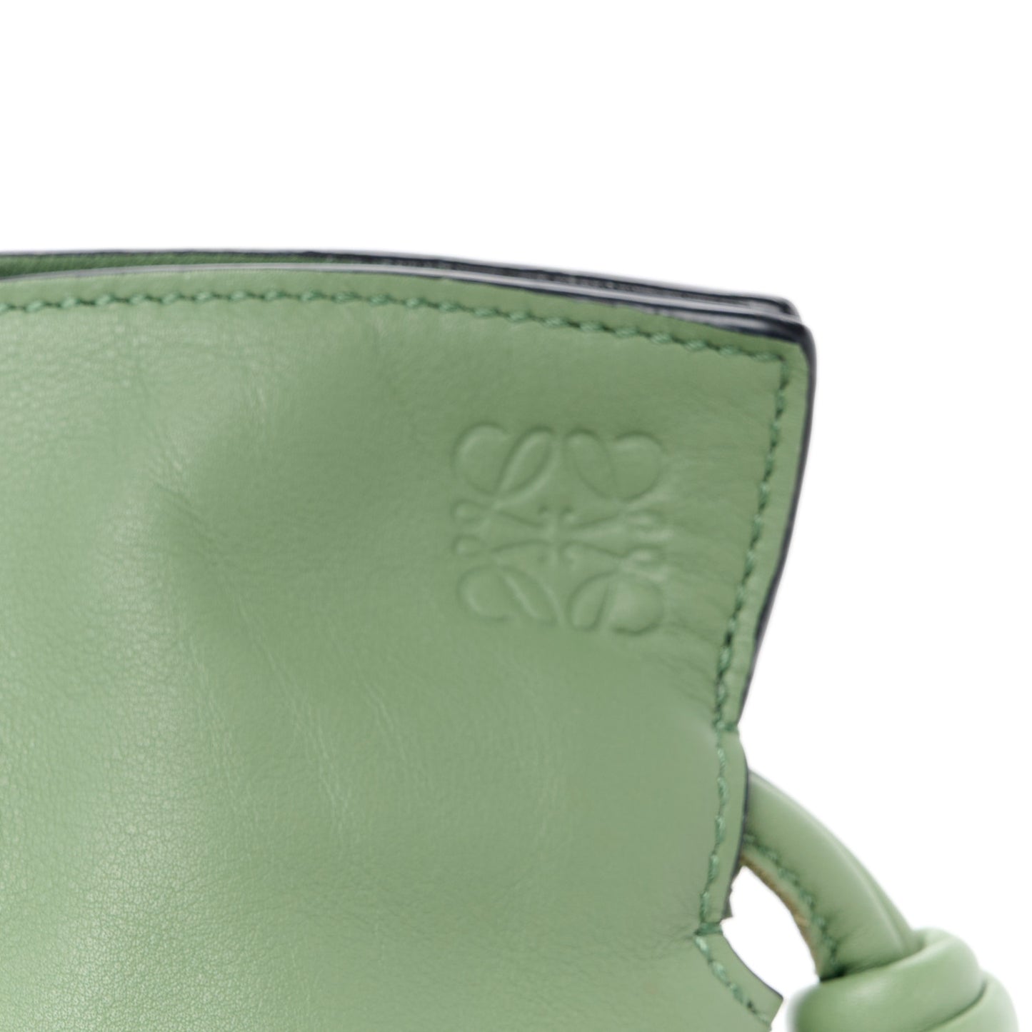 Calfskin Mini Flamenco Knot Clutch Rosemary
