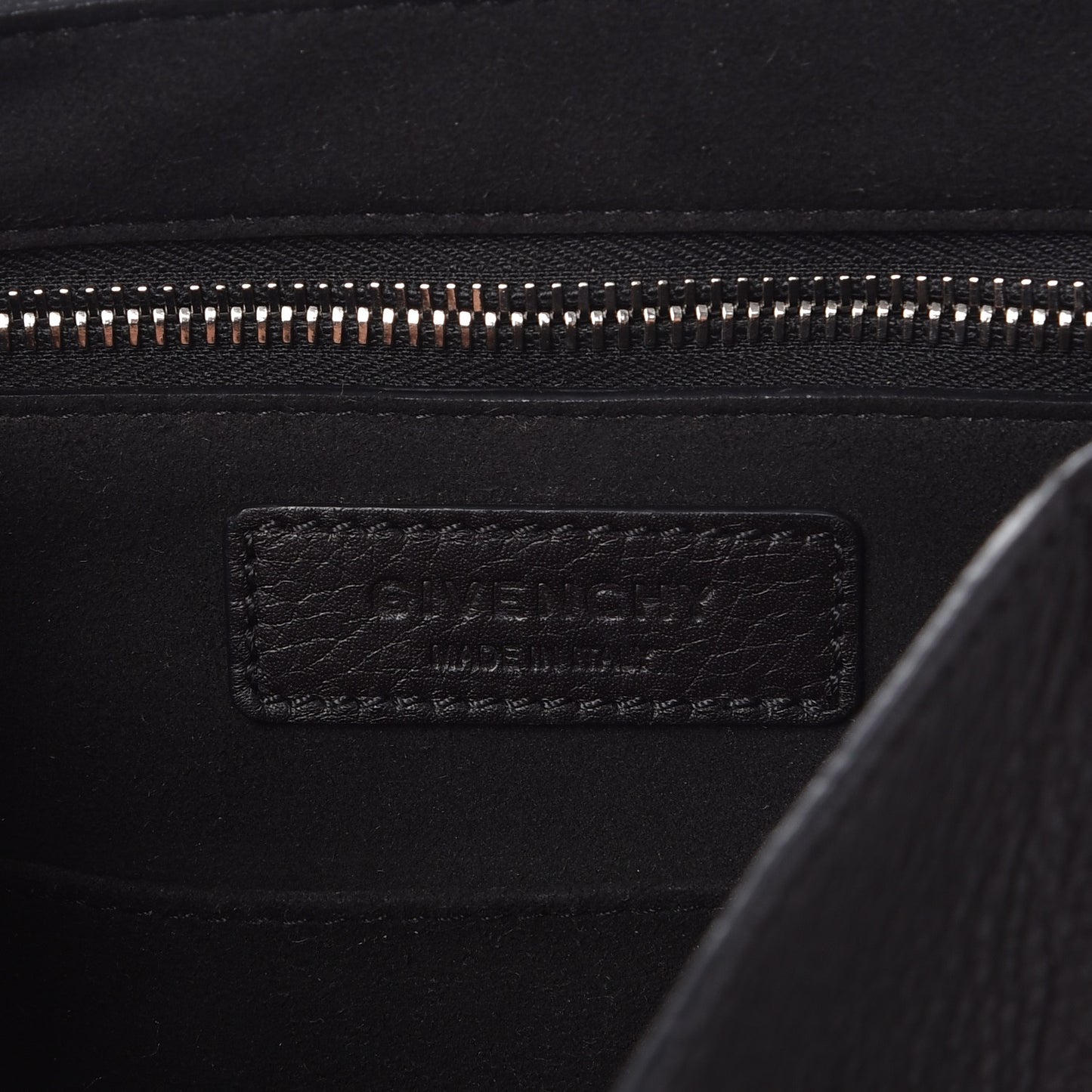 Grained Calfskin Small Shark Lock Satchel Black