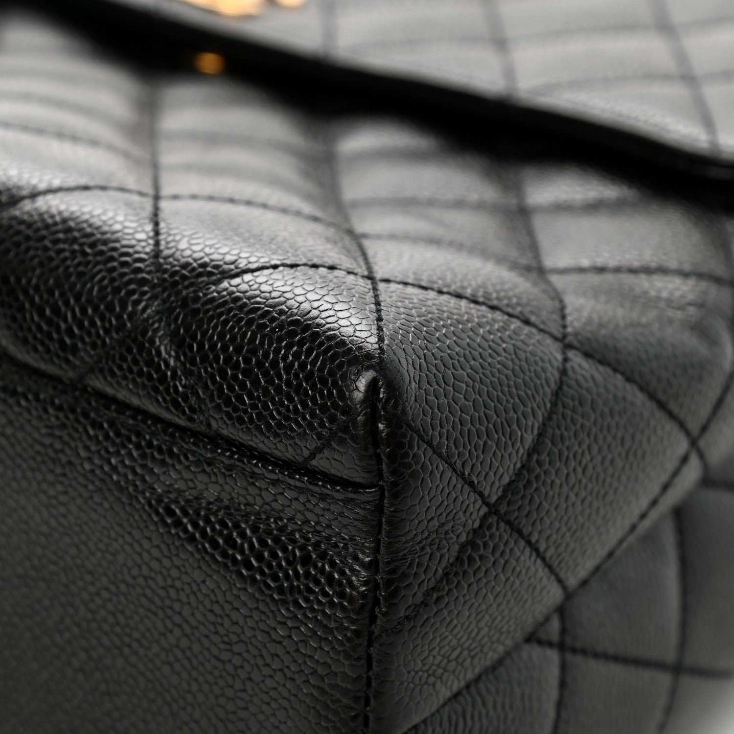 Chanel Caviar Quilted Jumbo Kelly Flap Black 11 of 12