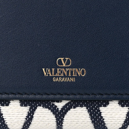 Valentino Garavani Toile Iconographe Cotton Vlogo Small Loco Hobo Bag White Worker 6 of 9