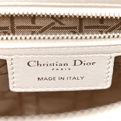 Christian Dior Lambskin Cannage Medium Lady Dior White 6 of 17