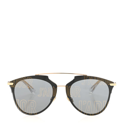 Christian Dior Reflected Prism Mirrored Sunglasses Black Gold 2 of 8