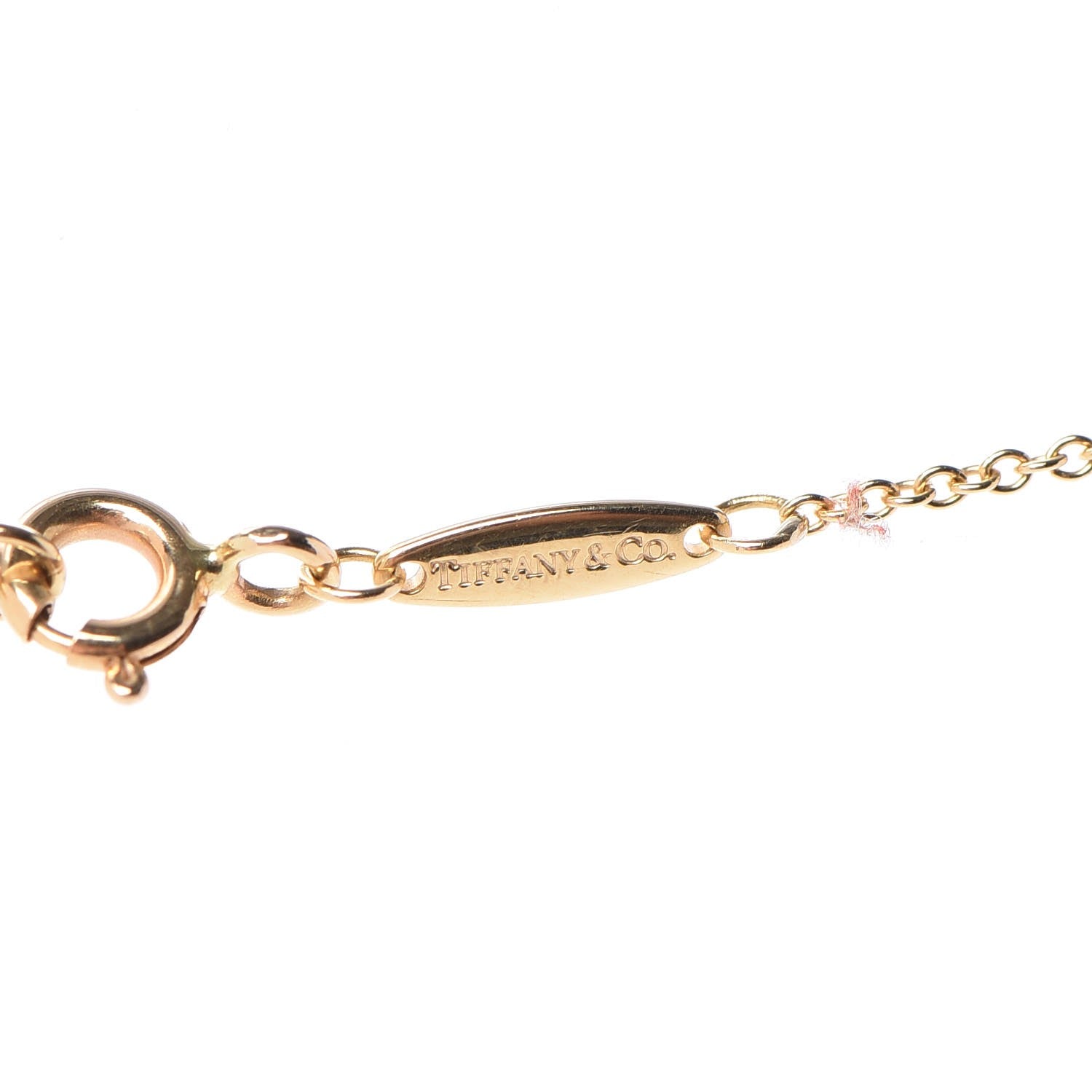 Tiffany 18K Yellow Gold Diamond .14ct Elsa Peretti Diamonds by the Yard Pendant Necklace 5 of 8