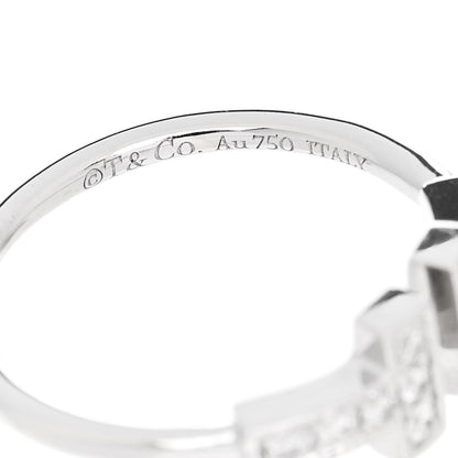 Tiffany 18K White Gold Diamond T Wire Ring 47 4.25 4 of 5