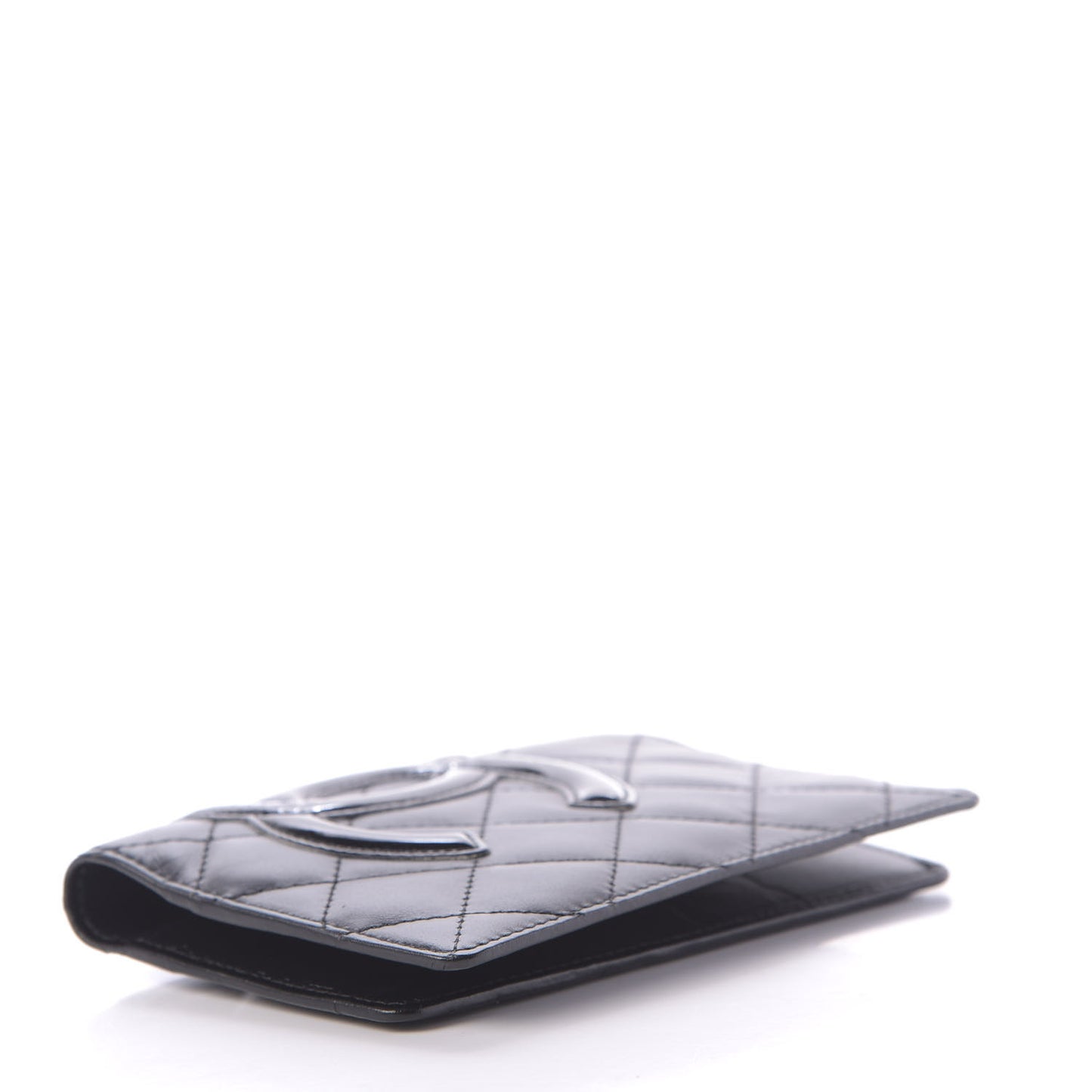 Calfskin Quilted Small Cambon Agenda Planner Black