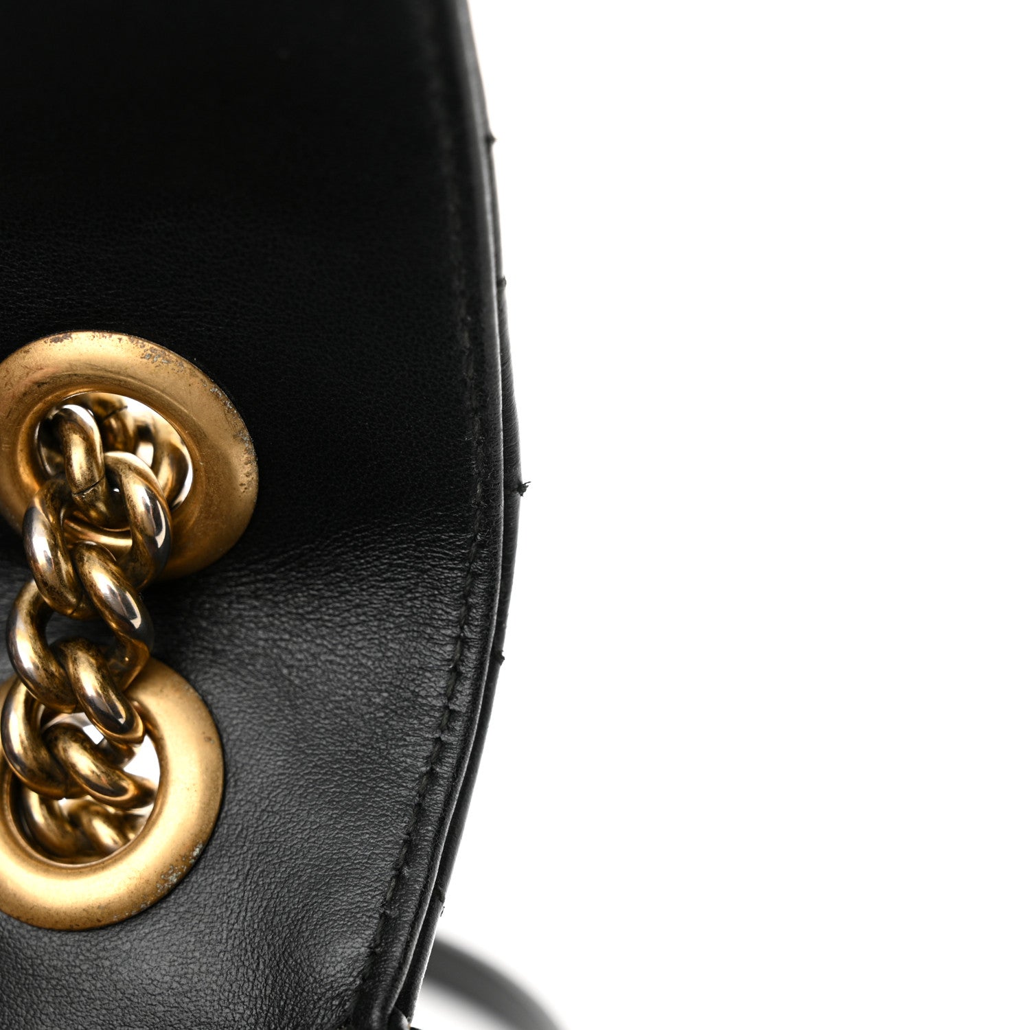 Gucci Calfskin Matelasse Small GG Marmont Shoulder Bag Black 13 of 16