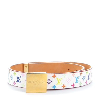 Louis Vuitton Monogram Multicolor Ceinture Belt 70 28 White 1 of 8