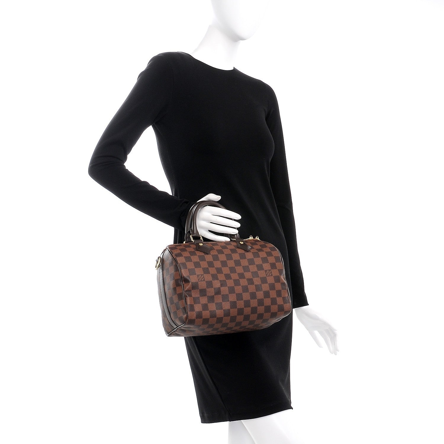 Louis Vuitton Damier Ebene Speedy Bandouliere 25 3 of 10