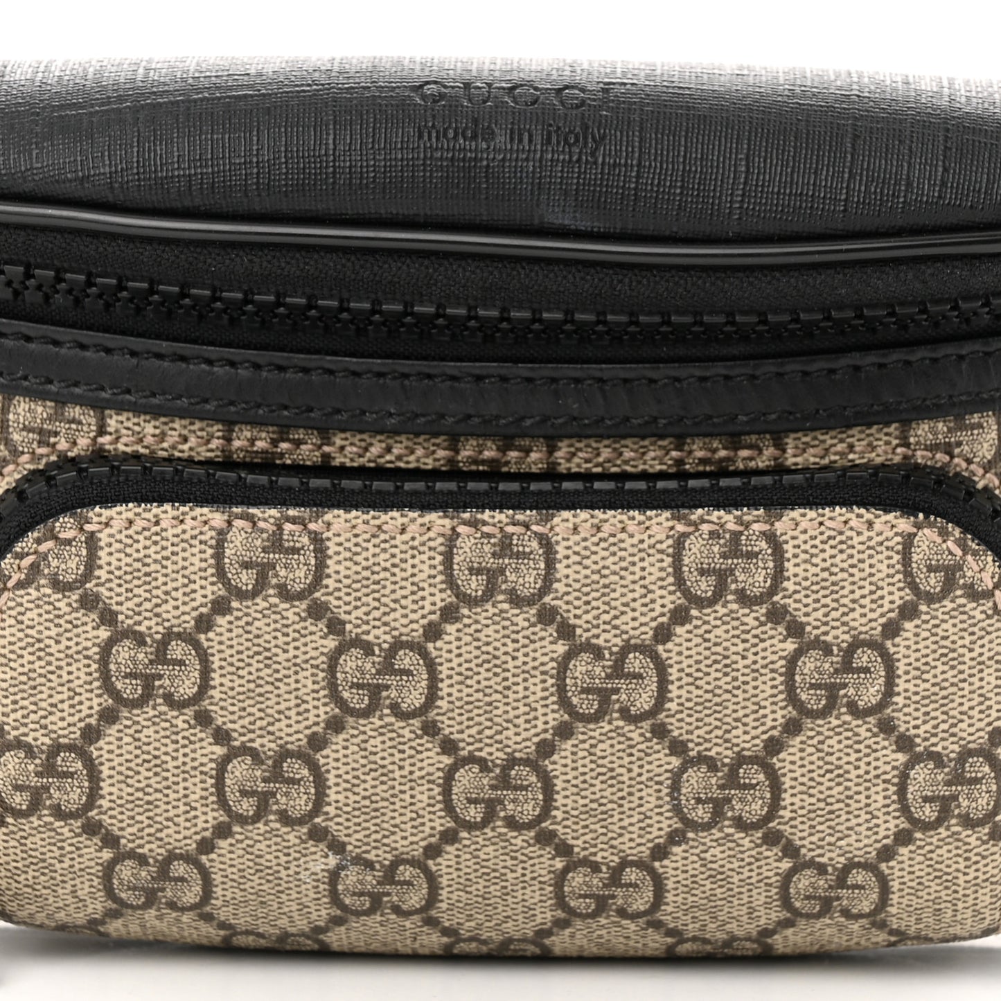 GG Supreme Monogram Belt Bag Black