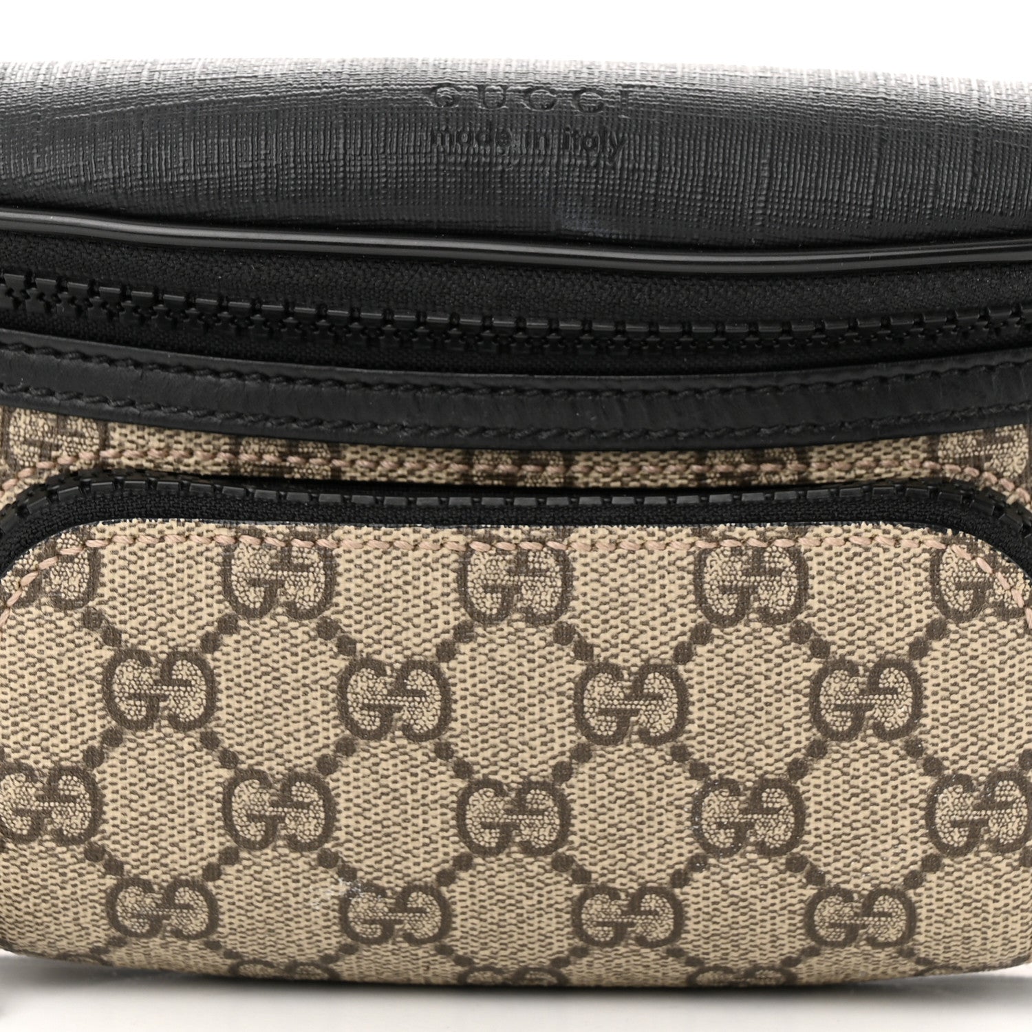 Gucci GG Supreme Monogram Belt Bag Black 8 of 11