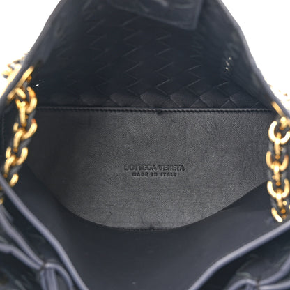 Bottega Veneta Nappa Intrecciato Small Andiamo With Chain Shoulder Bag Deep Blue 5 of 13