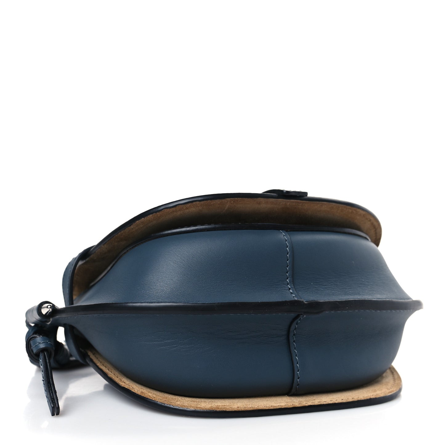 Calfskin Jacquard Mini Gate Crossbody Bag Onyx Blue