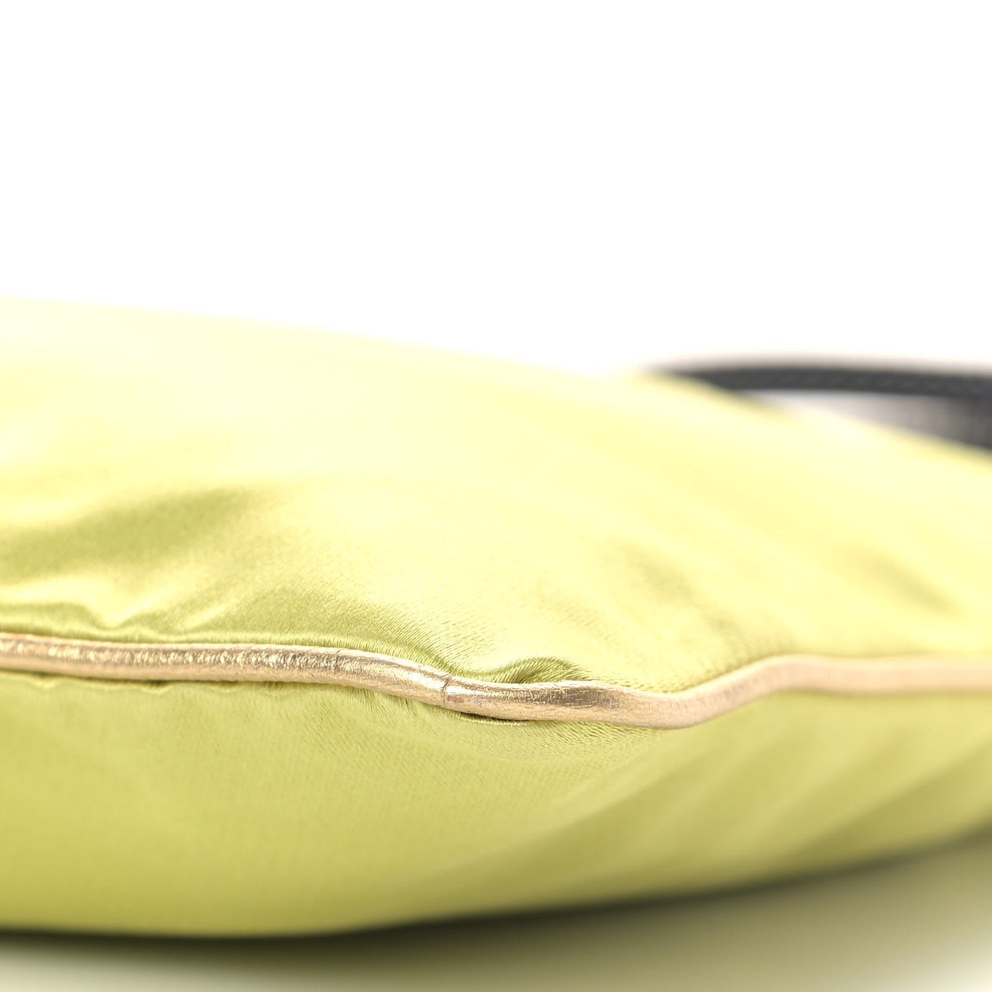 Satin Grosgrain Shopping Tote Bag Green