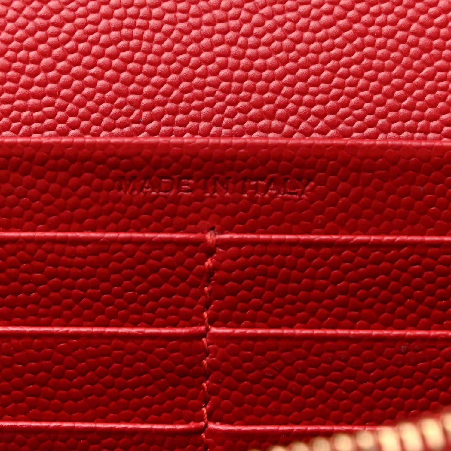 Saint Laurent Grain De Poudre Matelasse Chevron Monogram Flap Wallet Red 7 of 10