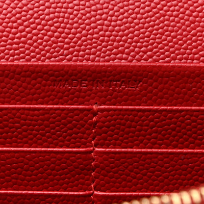 Saint Laurent Grain De Poudre Matelasse Chevron Monogram Flap Wallet Red 7 of 10