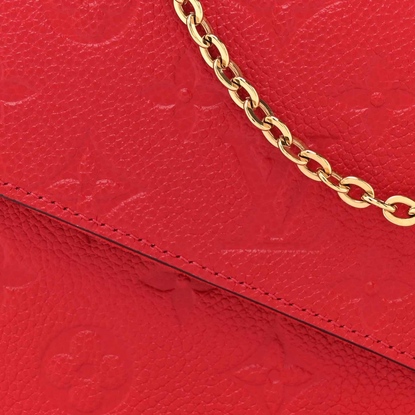 Empreinte Pochette Felicie Chain Wallet Scarlet