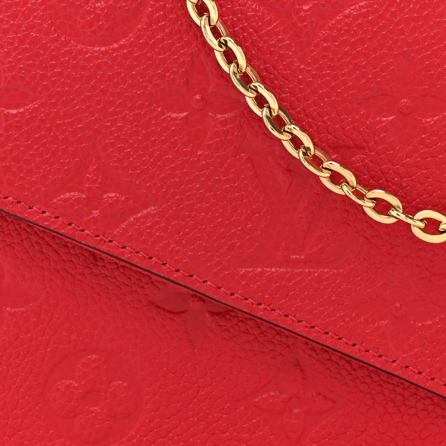 Louis Vuitton Empreinte Pochette Felicie Chain Wallet Scarlet 10 of 12