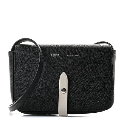 Celine Grained Calfskin Strap Clutch Black 1 of 10