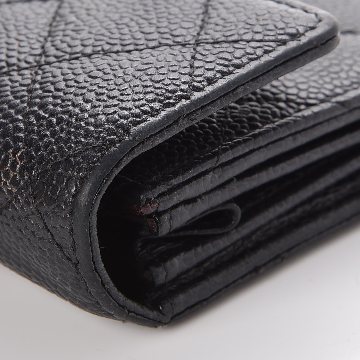 Chanel Caviar Quilted Large Gusset Flap Wallet Black 12 of 16