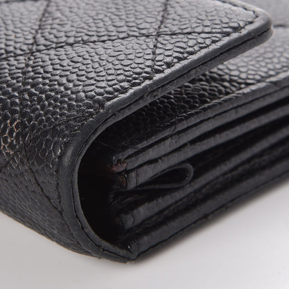 Chanel Caviar Quilted Large Gusset Flap Wallet Black 12 of 16