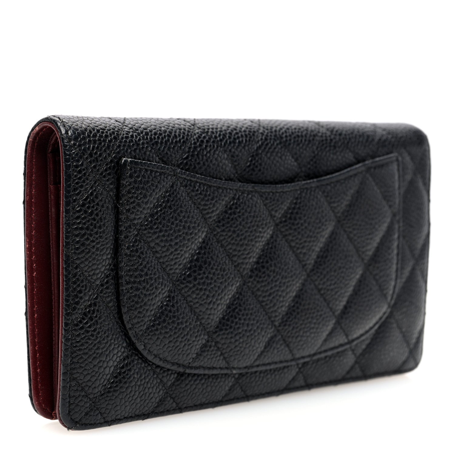 Chanel Caviar Quilted Yen Wallet Black 3 of 7