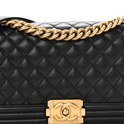 Chanel Caviar Quilted Medium Boy Flap Black 8 of 11
