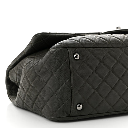 Chanel Calfskin Quilted XXL Travel Flap Bag Khaki 9 of 12
