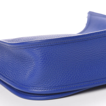 Hermes Taurillon Clemence Evelyne III PM Bleu Electrique 8 of 11