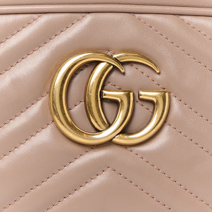 Gucci Calfskin Matelasse Small GG Marmont Chain Shoulder Bag Porcelain Rose 9 of 11