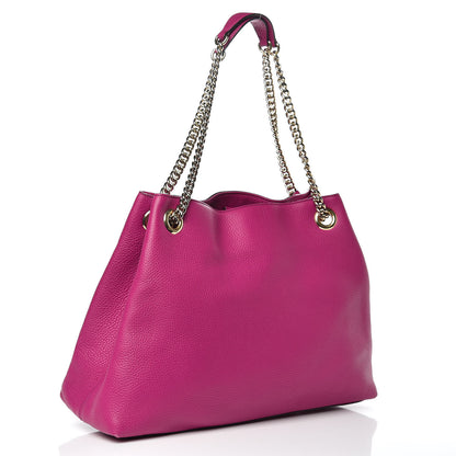 Gucci Cellarius Calfskin Medium Soho Chain Shoulder Bag Bright Bouganville 3 of 11