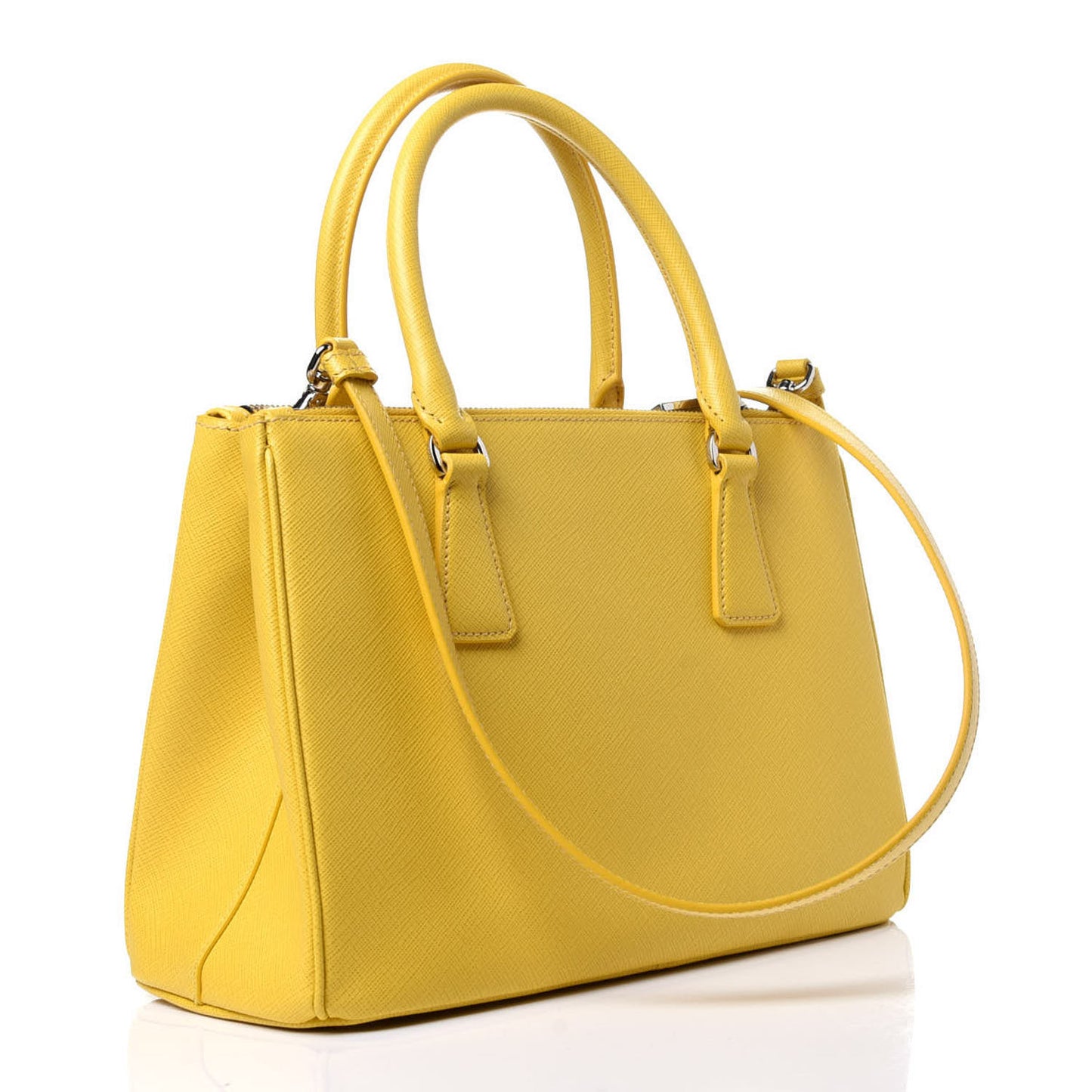 Saffiano Small Galleria Double Zip Tote Soleil