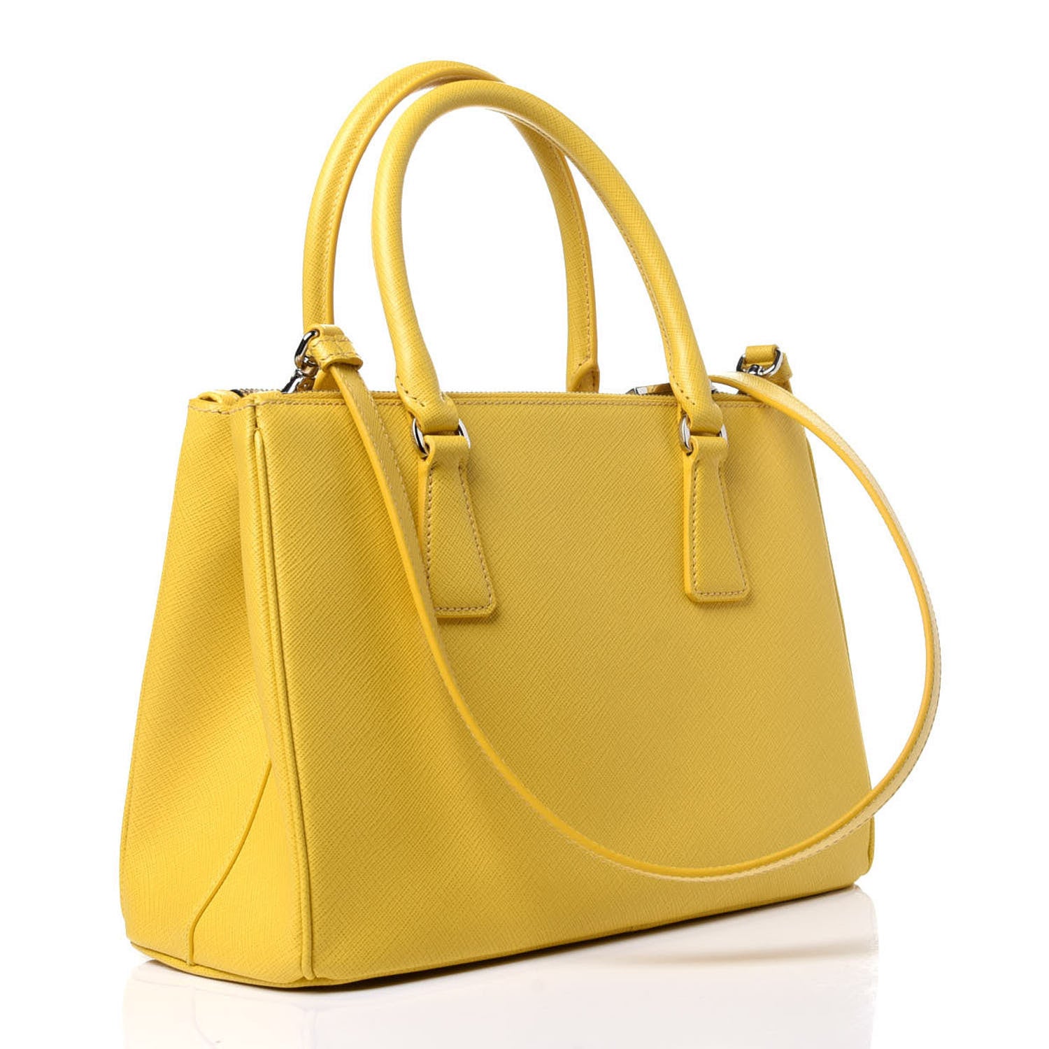 Prada Saffiano Small Galleria Double Zip Tote Soleil 6 of 20