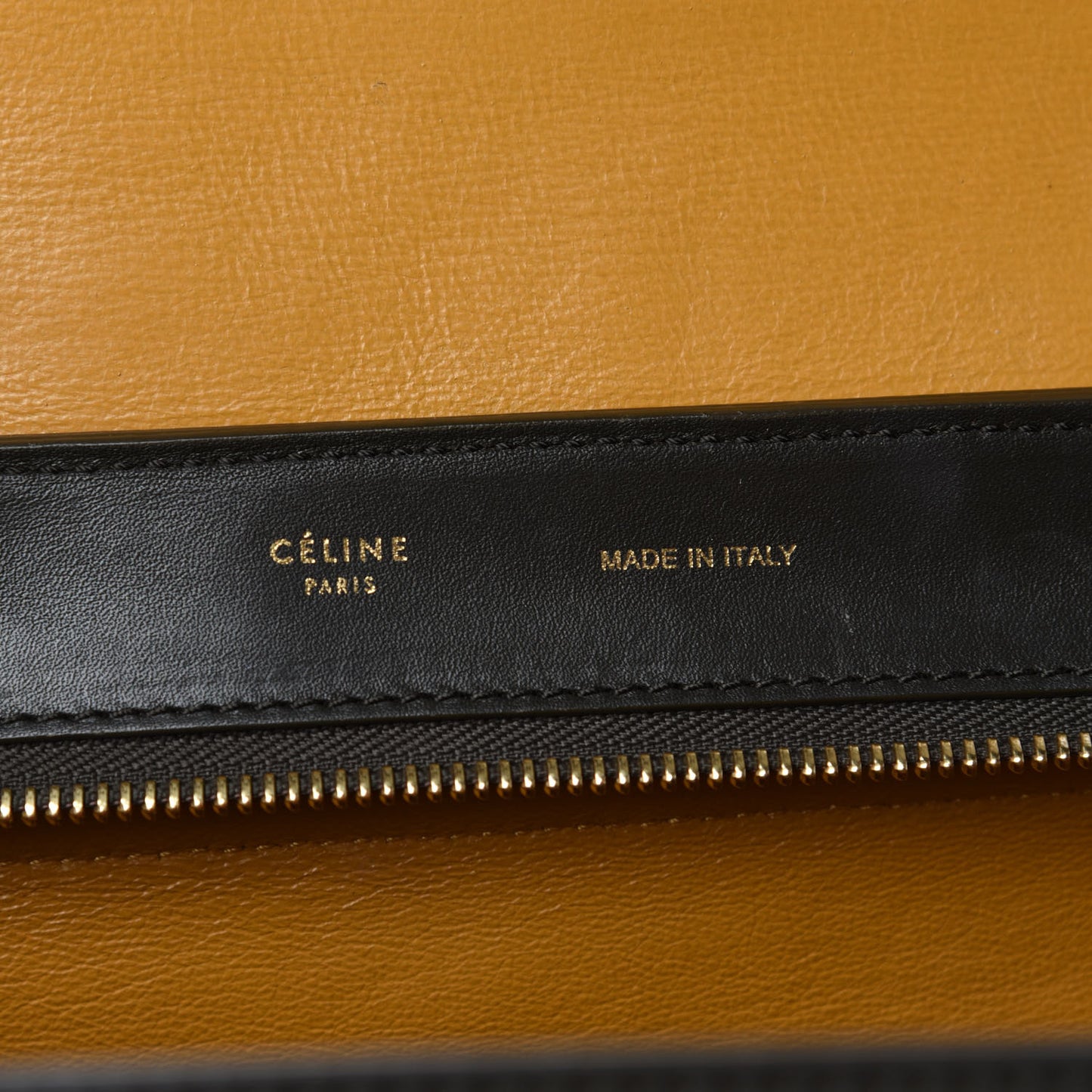 Smooth Calfskin Suede Medium Tri-Color Trapeze Mustard