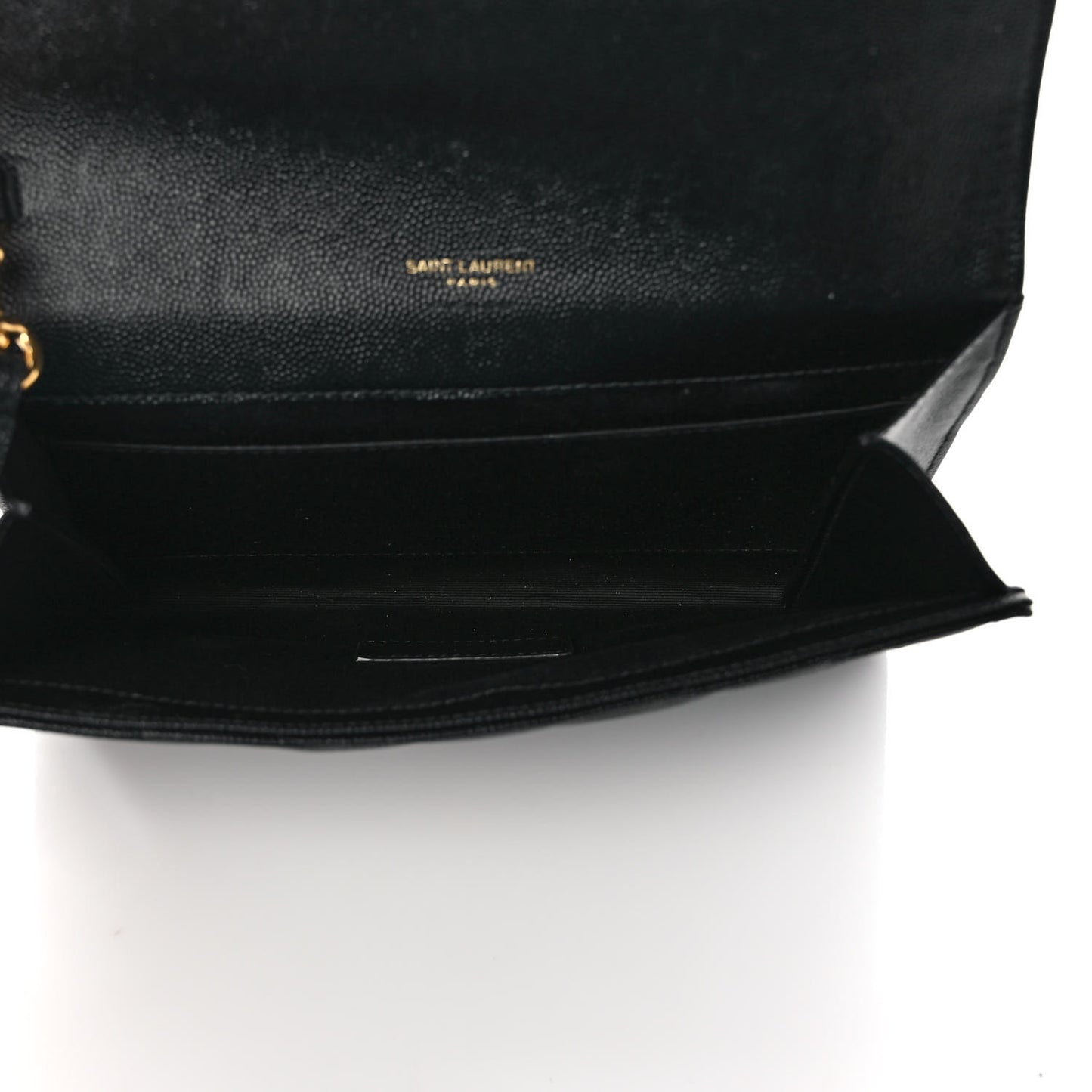 Grain De Poudre Matelasse Chevron Monogram Envelope Clutch Black
