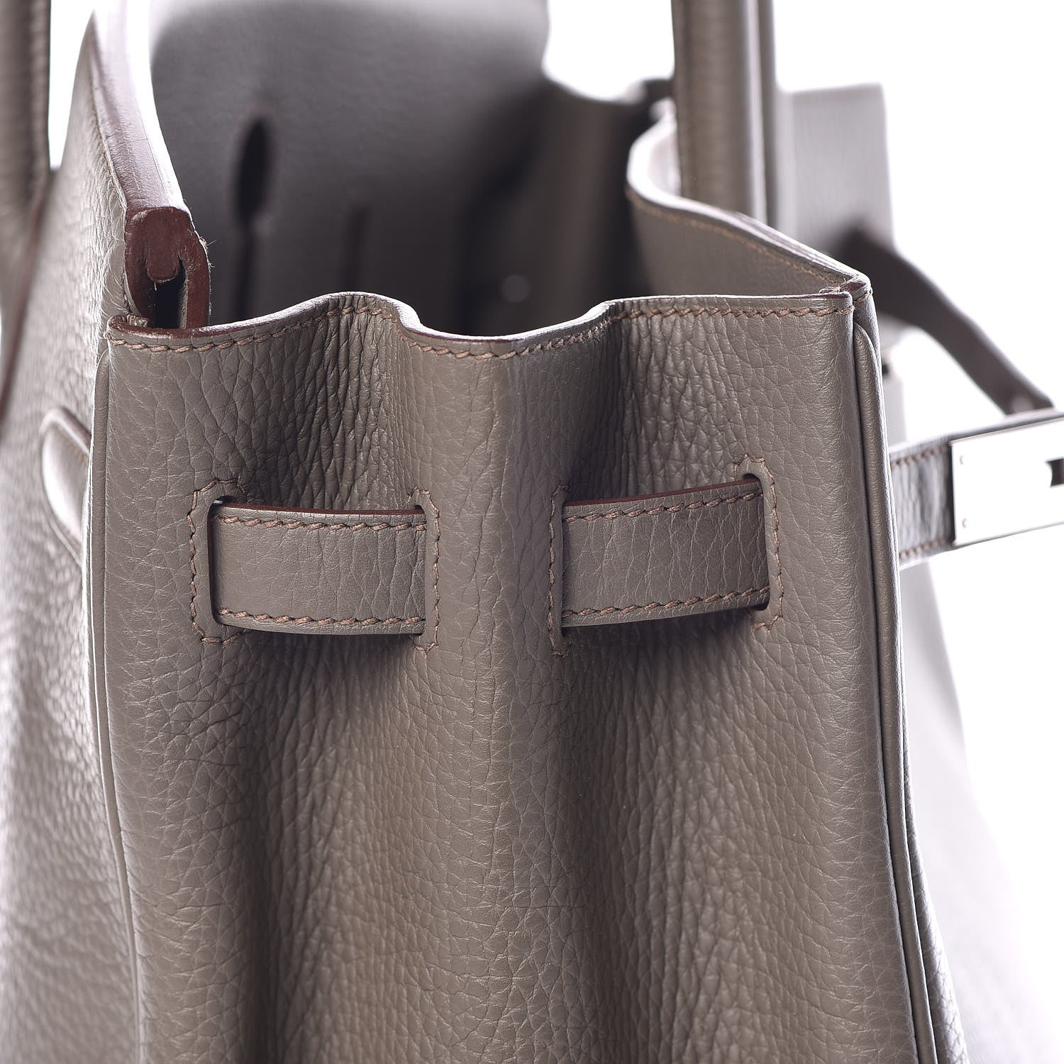 Hermes Taurillon Clemence Birkin 35 Taupe 19 of 33