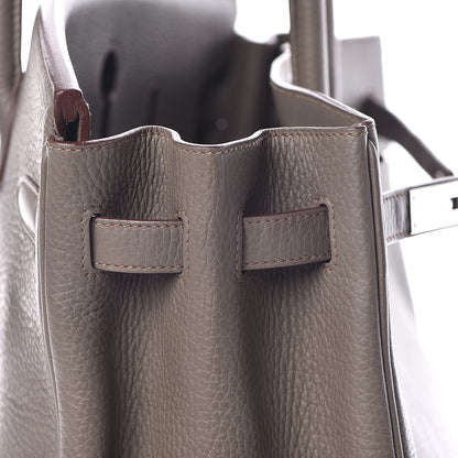 Hermes Taurillon Clemence Birkin 35 Taupe 19 of 33