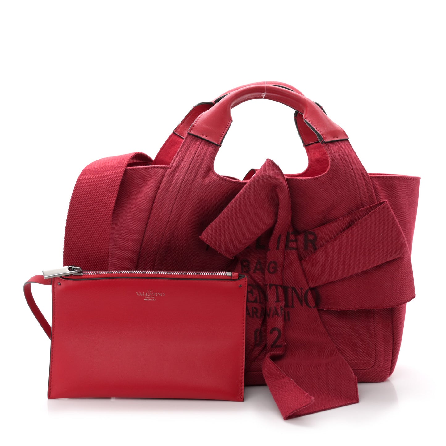 Canvas Atelier 02 Bow Edition Small Tote Bag Red