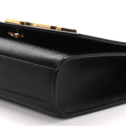 Saint Laurent Grain De Poudre Small Monogram Kate Satchel Black 10 of 10