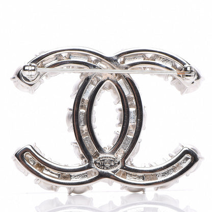 Chanel Ruthenium Pearl Crystal CC Brooch Dark Gray 4 of 6