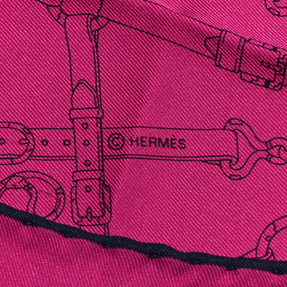 Hermes Silk Flamboyant Web Scarf 45 Rose Indien Marine 5 of 6