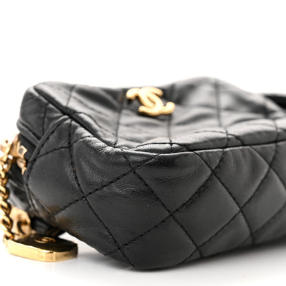 Chanel Lambskin Quilted Enamel CC Waist Bag With Pouch Black 10 of 16