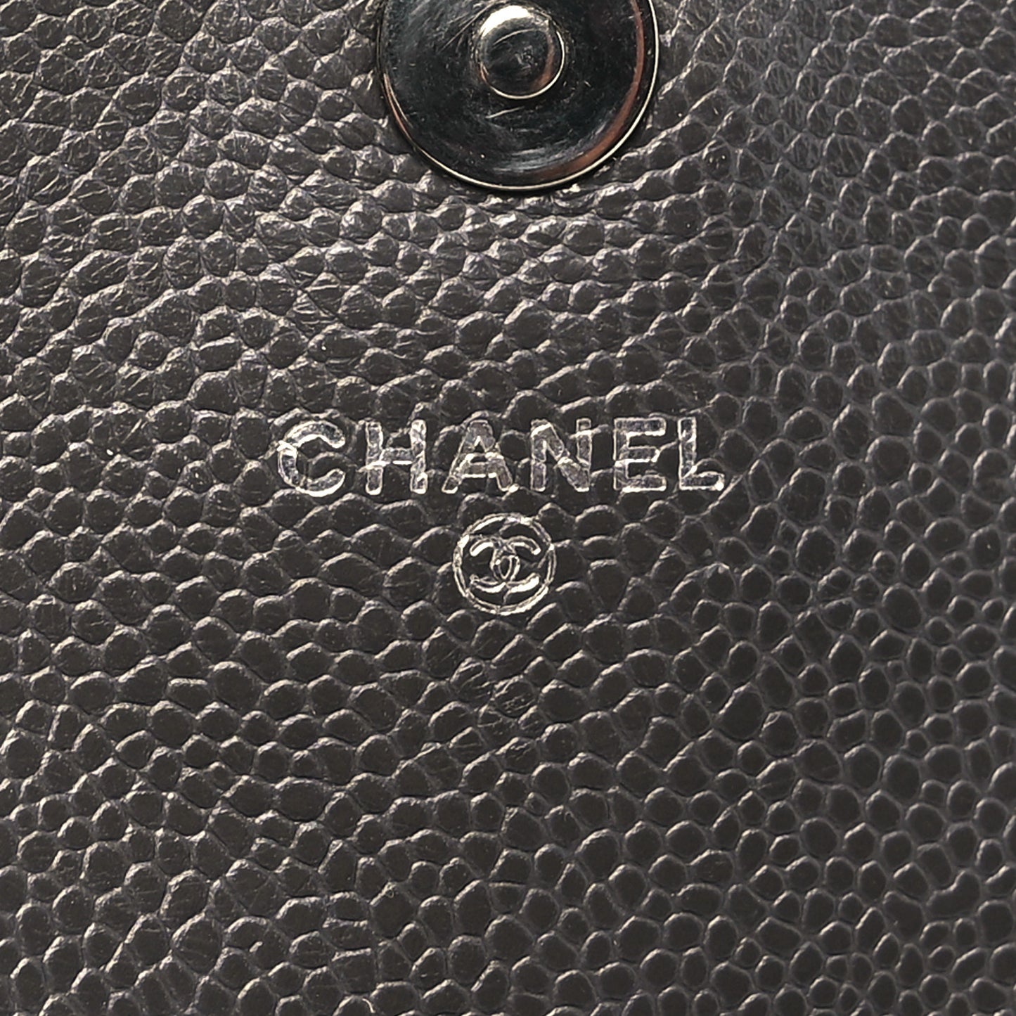 Caviar Half Moon Wallet On Chain WOC Dark Grey