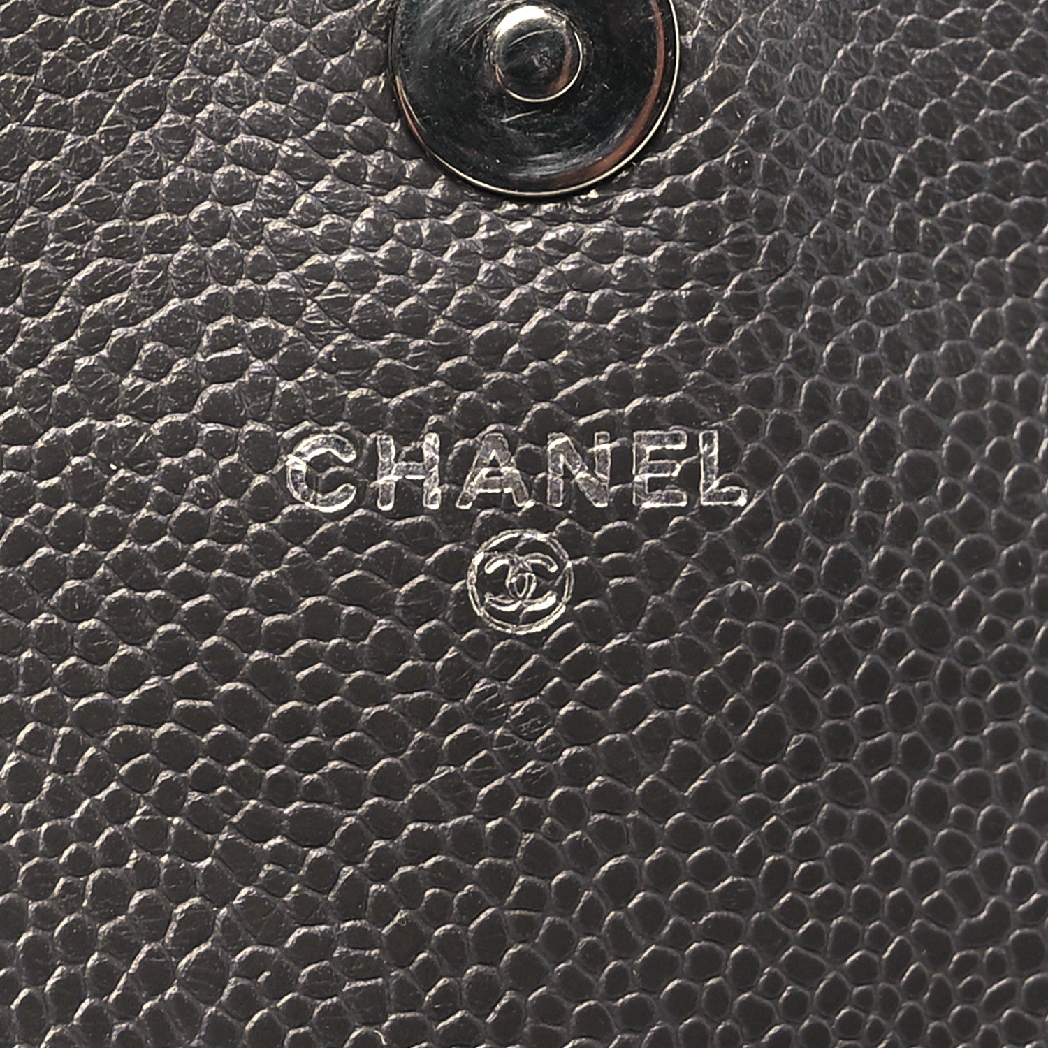 Chanel Caviar Half Moon Wallet On Chain WOC Dark Grey 6 of 12