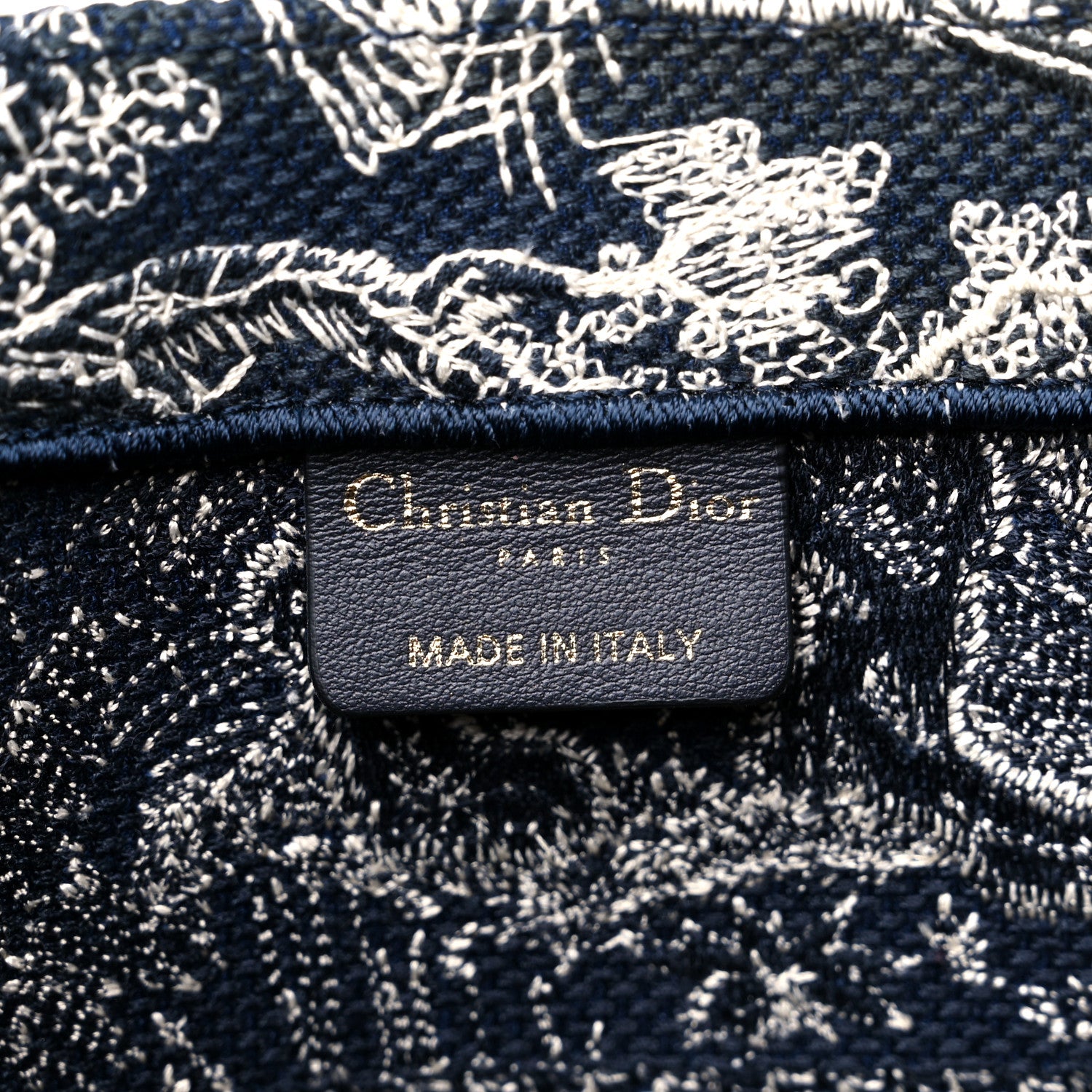 Christian Dior Canvas Embroidered Medium Dioriviera Toile De Jouy Reverse Book Tote Blue 6 of 12