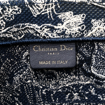 Christian Dior Canvas Embroidered Medium Dioriviera Toile De Jouy Reverse Book Tote Blue 6 of 12