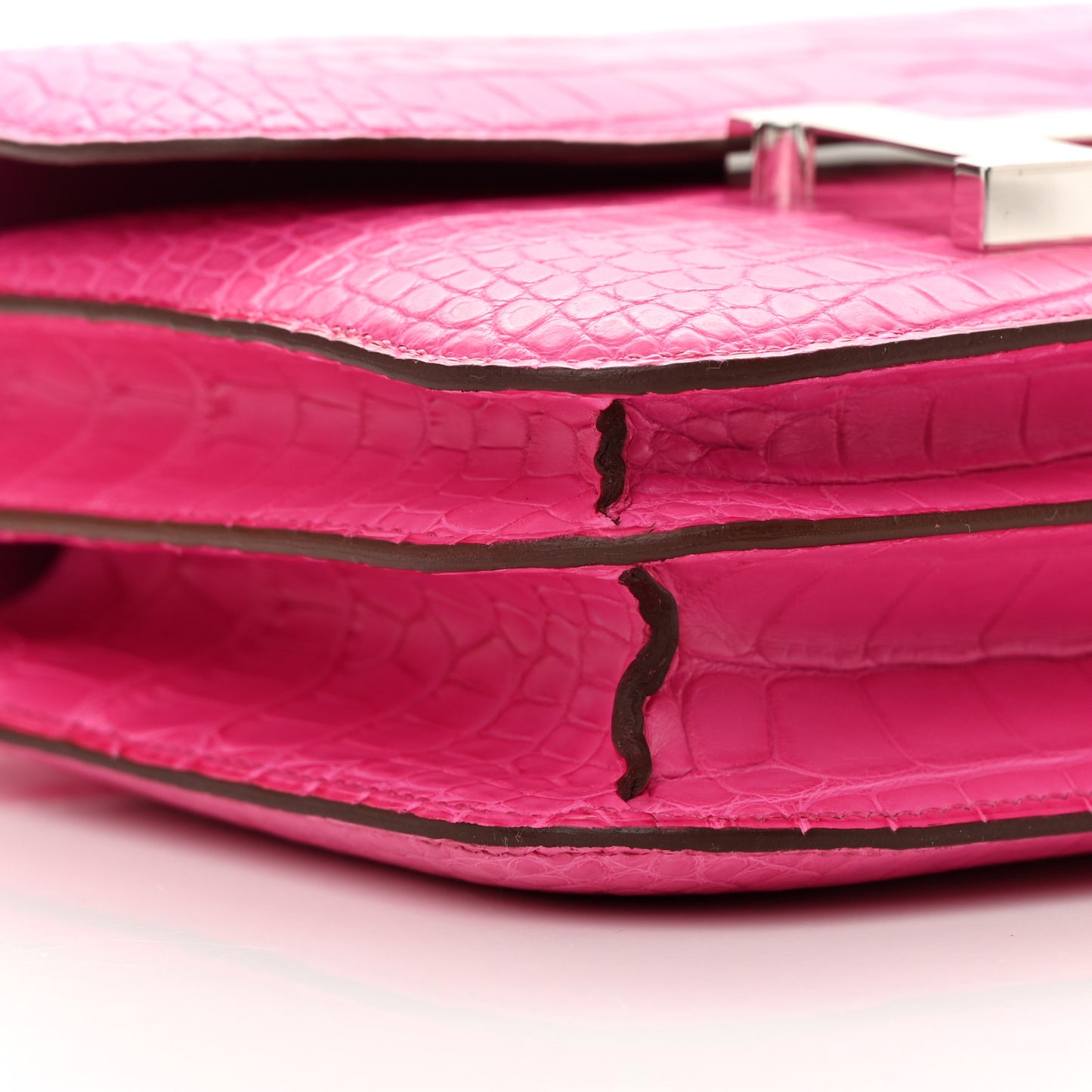 Matte Alligator Constance 18 Rose Shocking